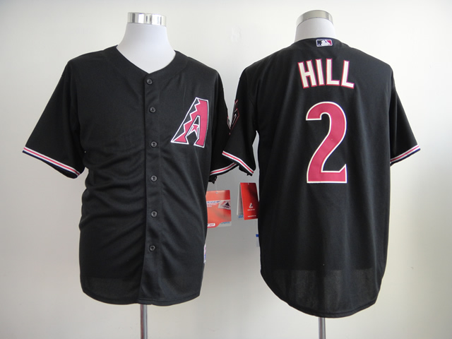 Men Arizona Diamondback #2 Hill Black MLB Jerseys->arizona diamondback->MLB Jersey